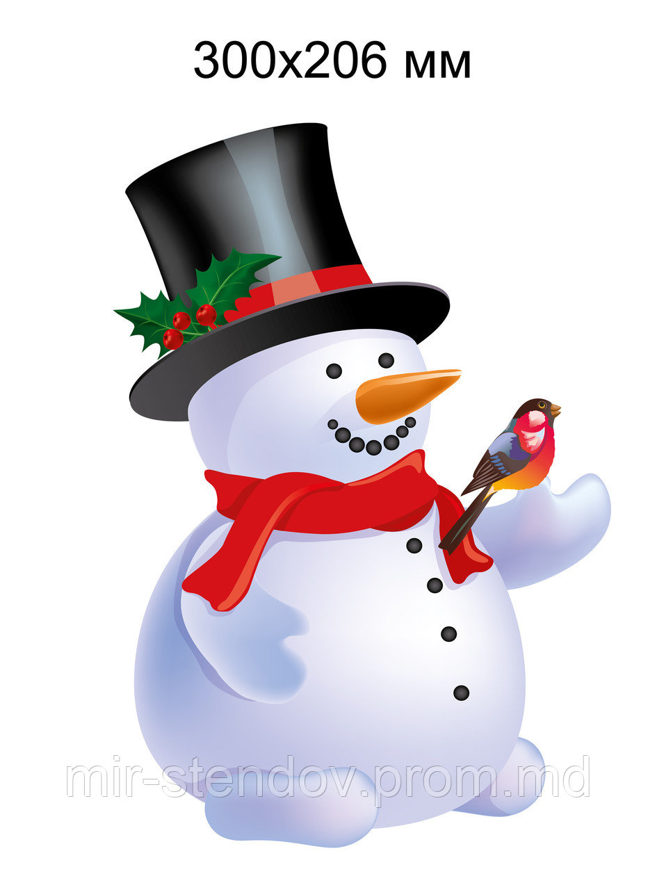 Наклейка Снеговик, фото 1