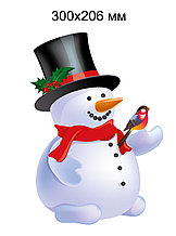 Наклейка Снеговик