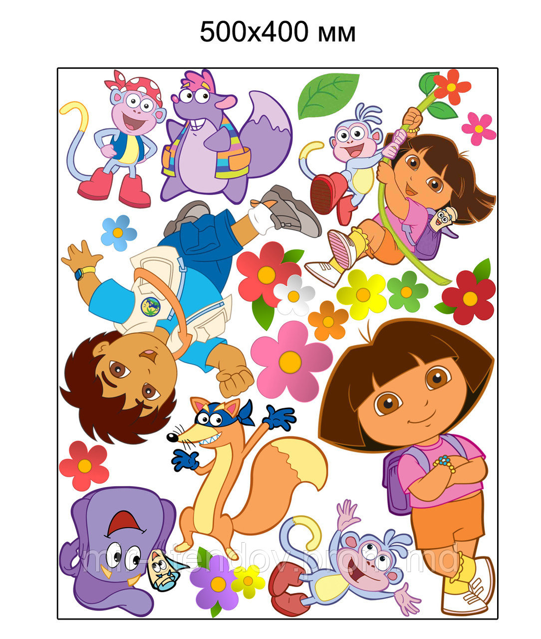 Наклейки с мультфильма Даша путешественница, фото 1