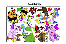 Наклейки по мотивам мультфильма Лунтик