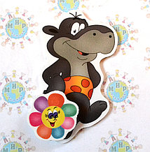 Магнитный стенд для крепления рисунка Бегемотик