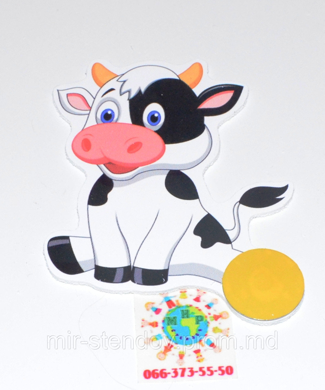 Магнитный стенд для крепления рисунка Коровка, фото 1