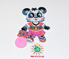 Магнитный стенд для крепления рисунка Панда школьник