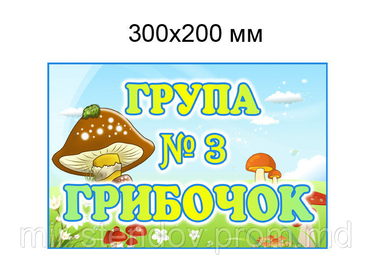Табличка группа Грибочек, фото 1