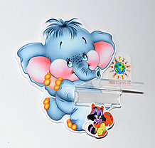 Стенд для рисунка и поделки Слоник