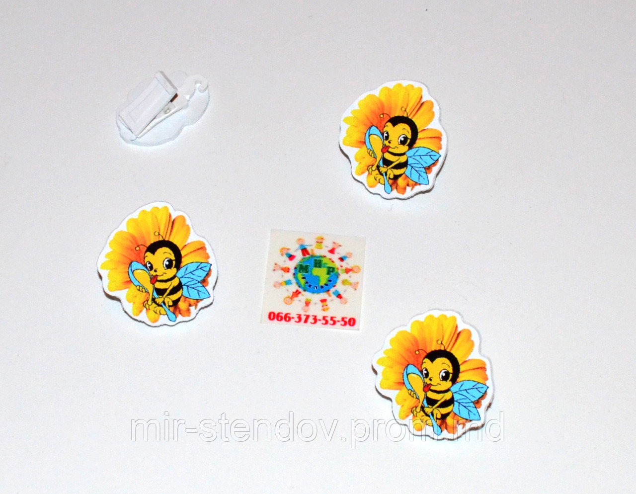 Прищепка Подсолнух с пчелкой, фото 1
