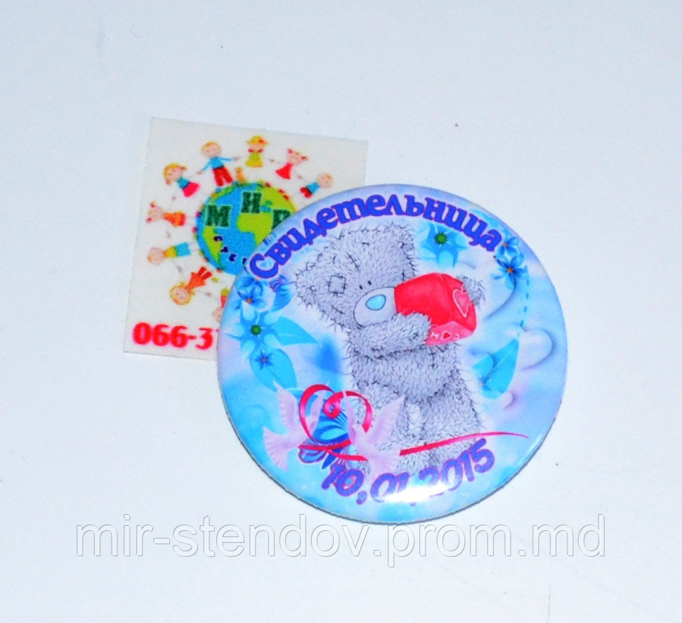 Значок для свадьбы. Свидетельница, фото 1