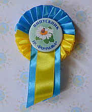Лента Выпускник детского сада. Значок с розеткой