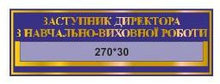 Табличка с карманом Заступник директора