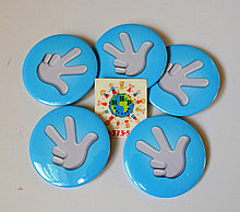 Значок сувенирный Фиксики голубой