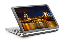 Наклейка на ноутбук. Город