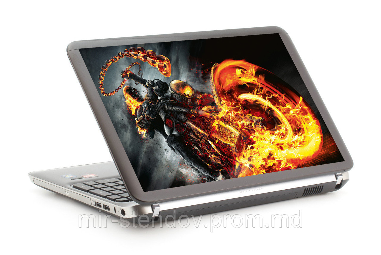 Наклейка на ноутбук. Призрачный гонщик, фото 1