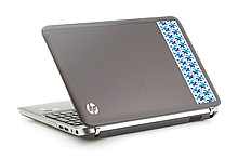 Наклейка на ноутбук. Вышиванка голубая