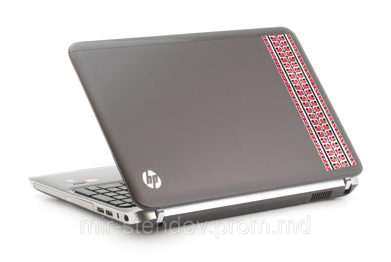 Наклейка на ноутбук. Вышиванка красная, фото 1