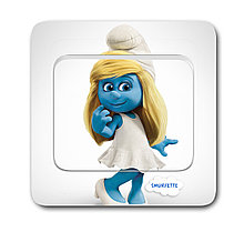 Наклейка на выключатель Смурфетта