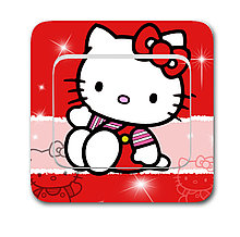 Наклейка на выключатель Китти