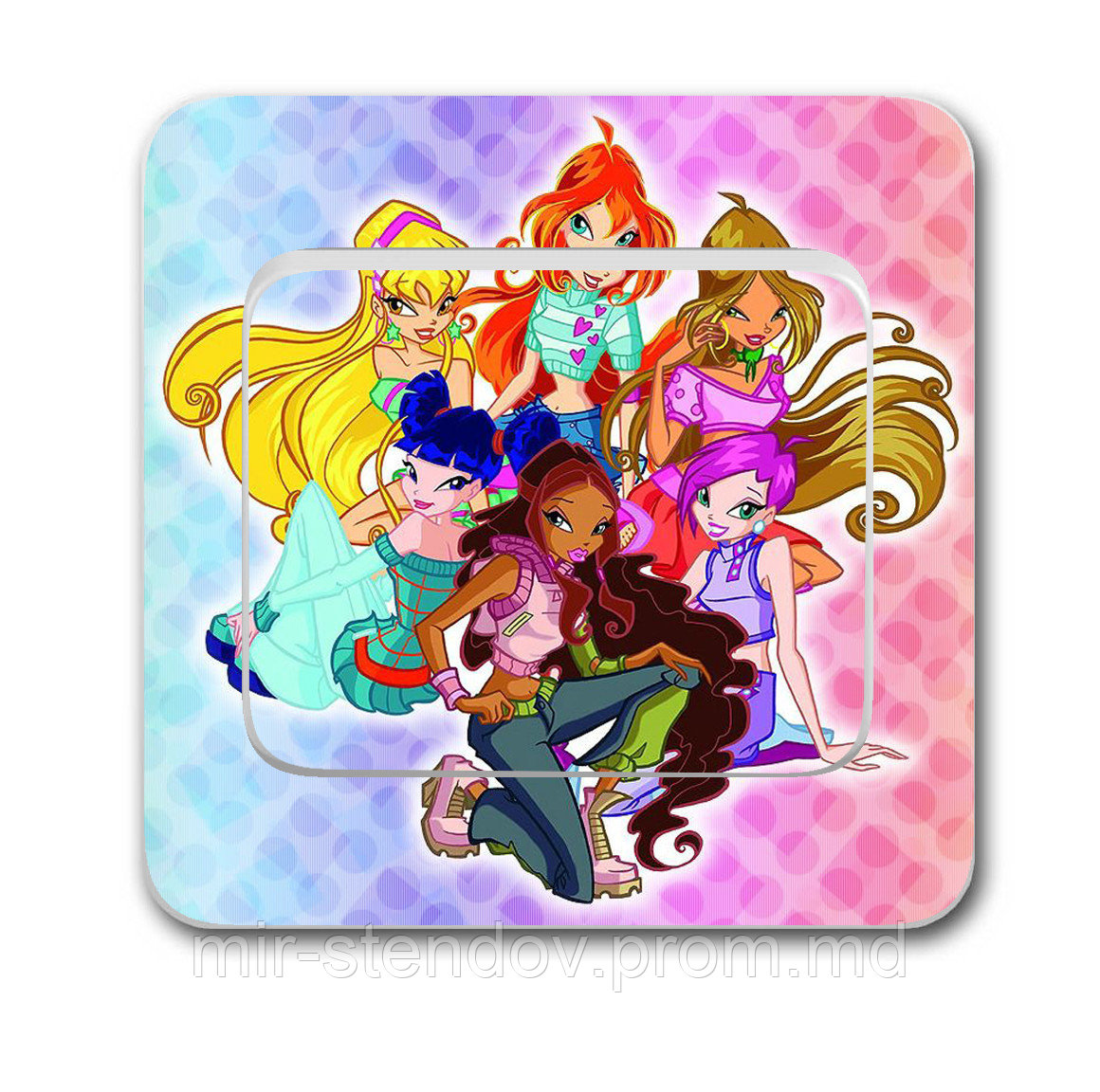 Наклейка на выключатель Винкс, фото 1