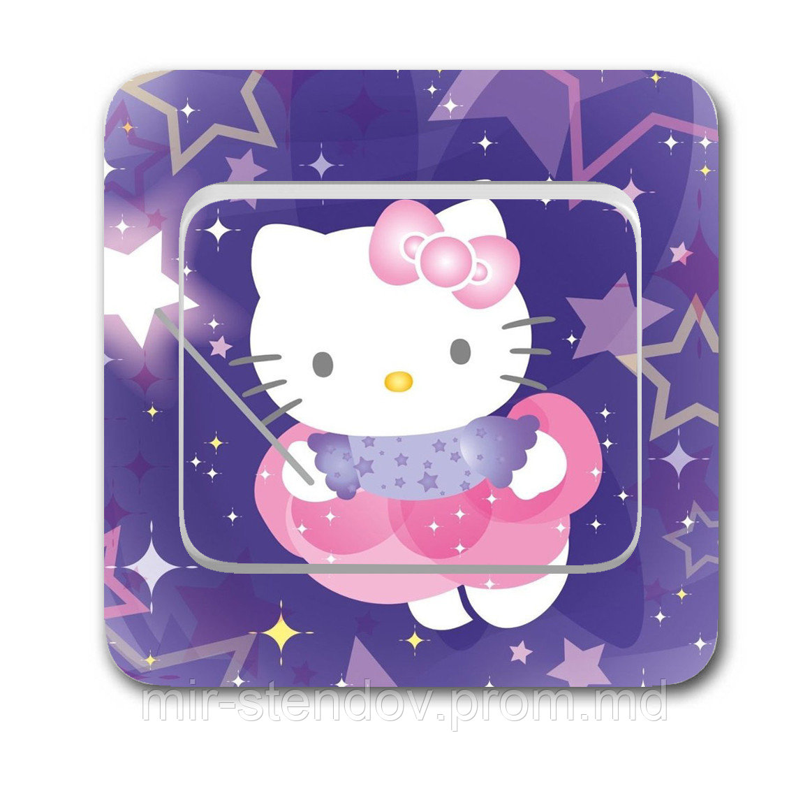 Наклейка на выключатель Китти 2, фото 1