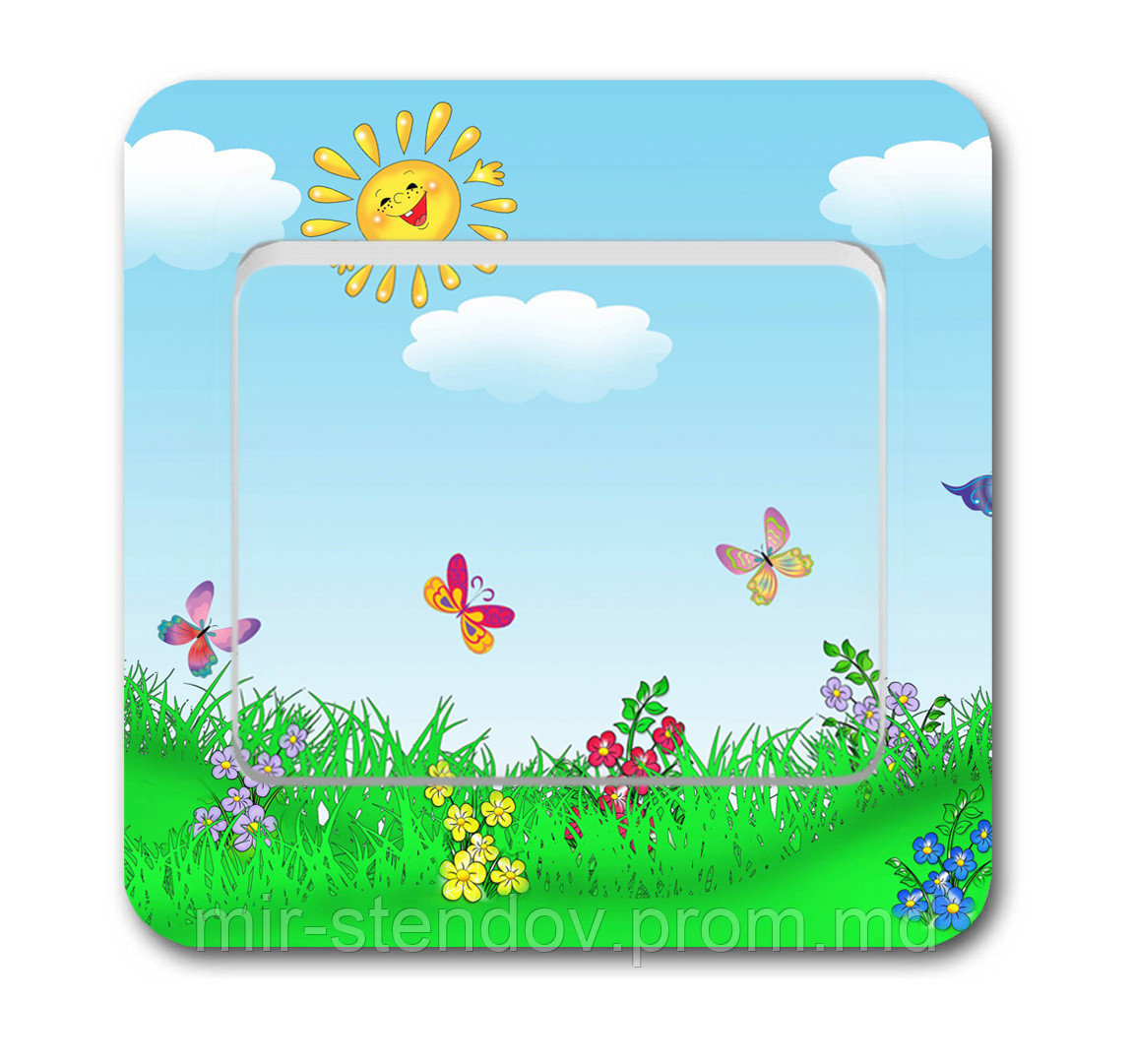 Наклейка на выключатель Полянка, фото 1