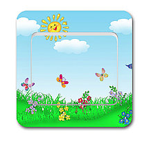 Наклейка на выключатель Полянка