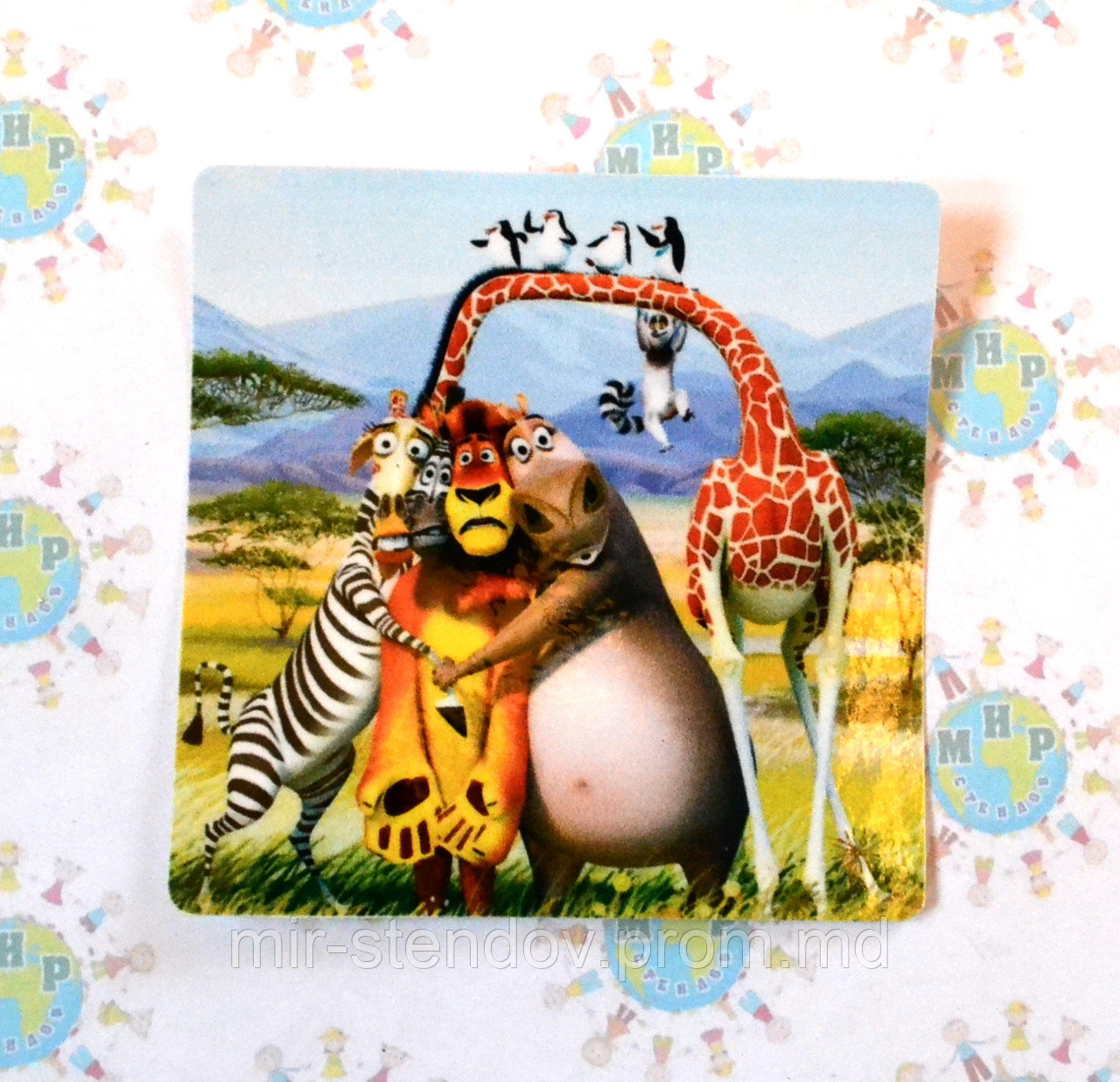 Наклейка на выключатель Мадагаскар, фото 1