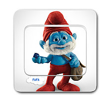 Наклейка на выключатель Смурф 2