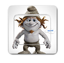 Наклейка на выключатель Смурф 3