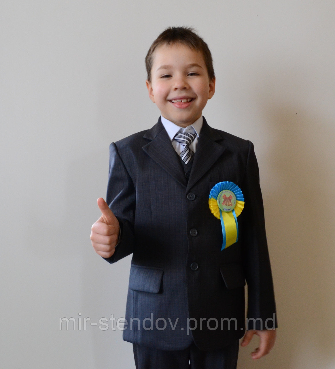 Значок Выпускник школы с розеткой, фото 1