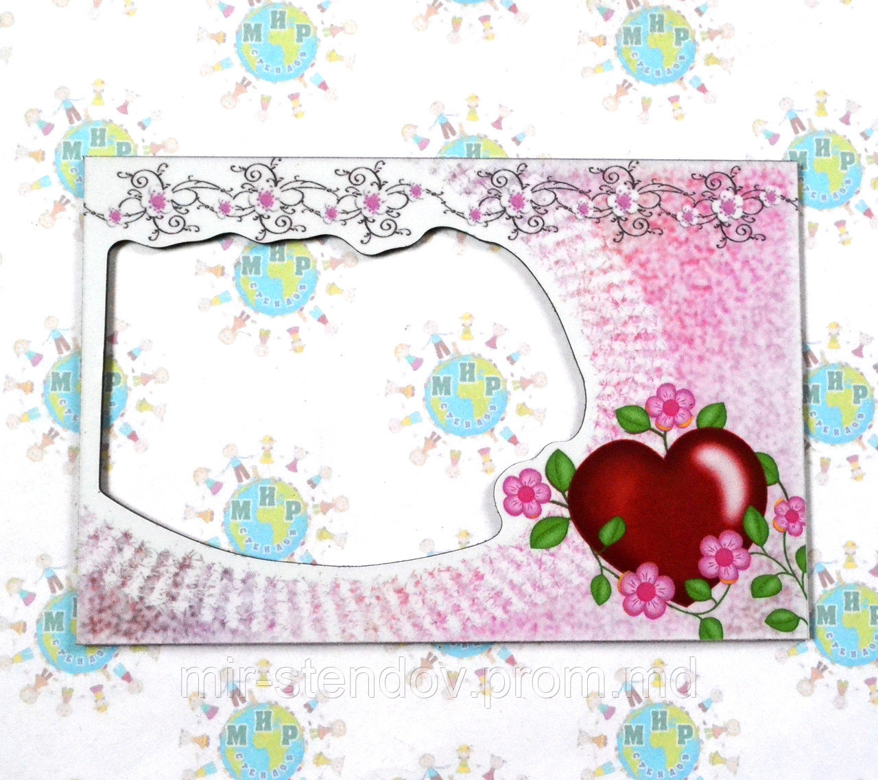 Магнитная рамка на холодильник Сердце, фото 1