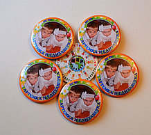 Магнит металлический Фотомагнит с детскими фото