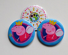 Значок металлический Пеппа Пиг фея