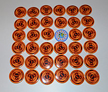 Значок с логотипом команды по пауэрлифтингу Оранжевый