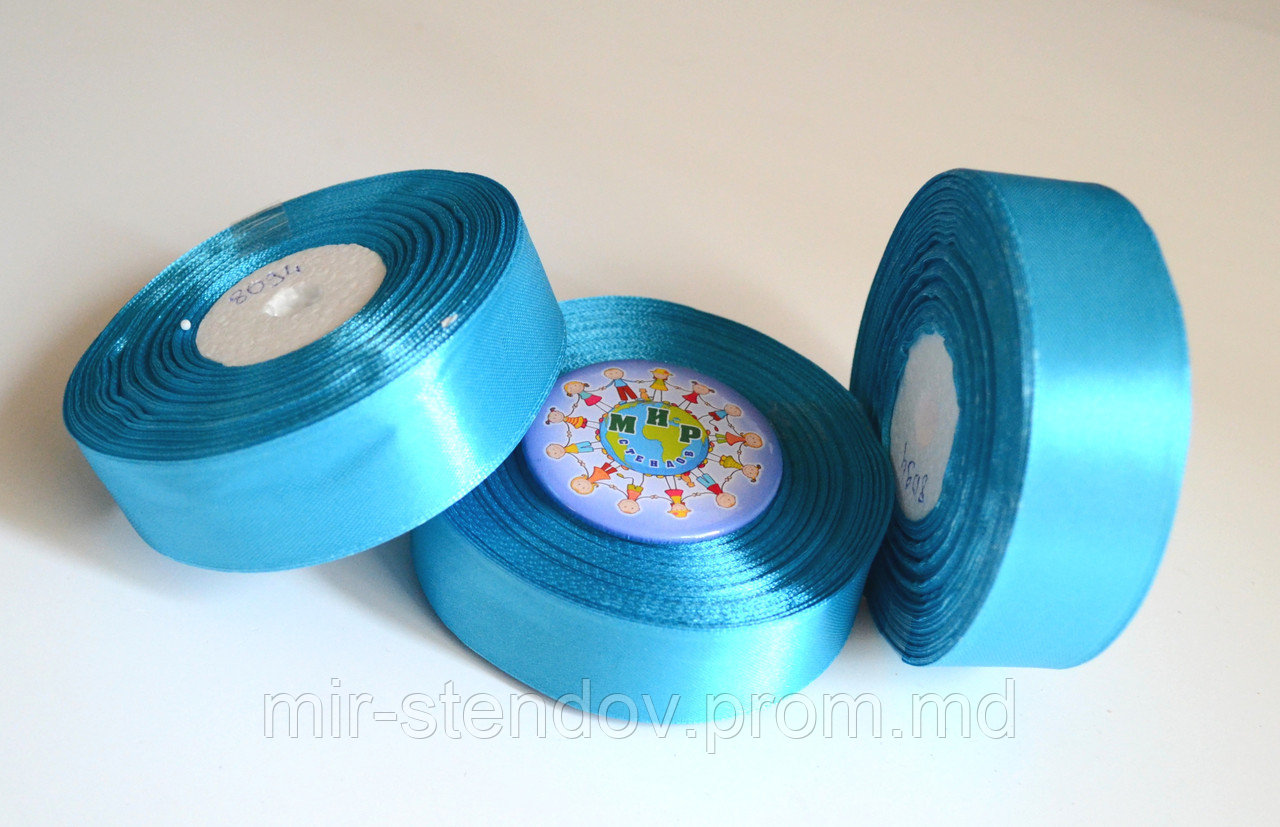 Лента атласная 25 мм Бирюзовая, фото 1