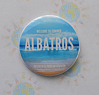 Значок с логотипом детского лагеря Альбатрос