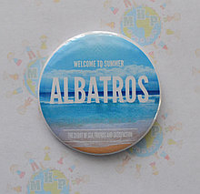 Значок с логотипом детского лагеря Альбатрос