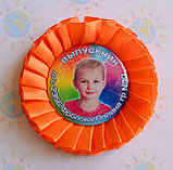 Значок Выпускник с фотографией и розеткой наградной, фото 2