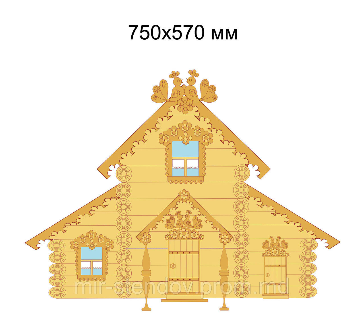 Мультяшный деревянный домик