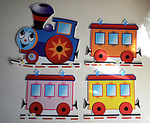 Паровозик. Настенная декорация для детского сада.