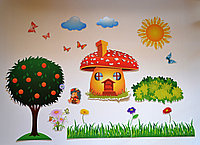 Сказочная полянка. Настенная декорация для детского сада.
