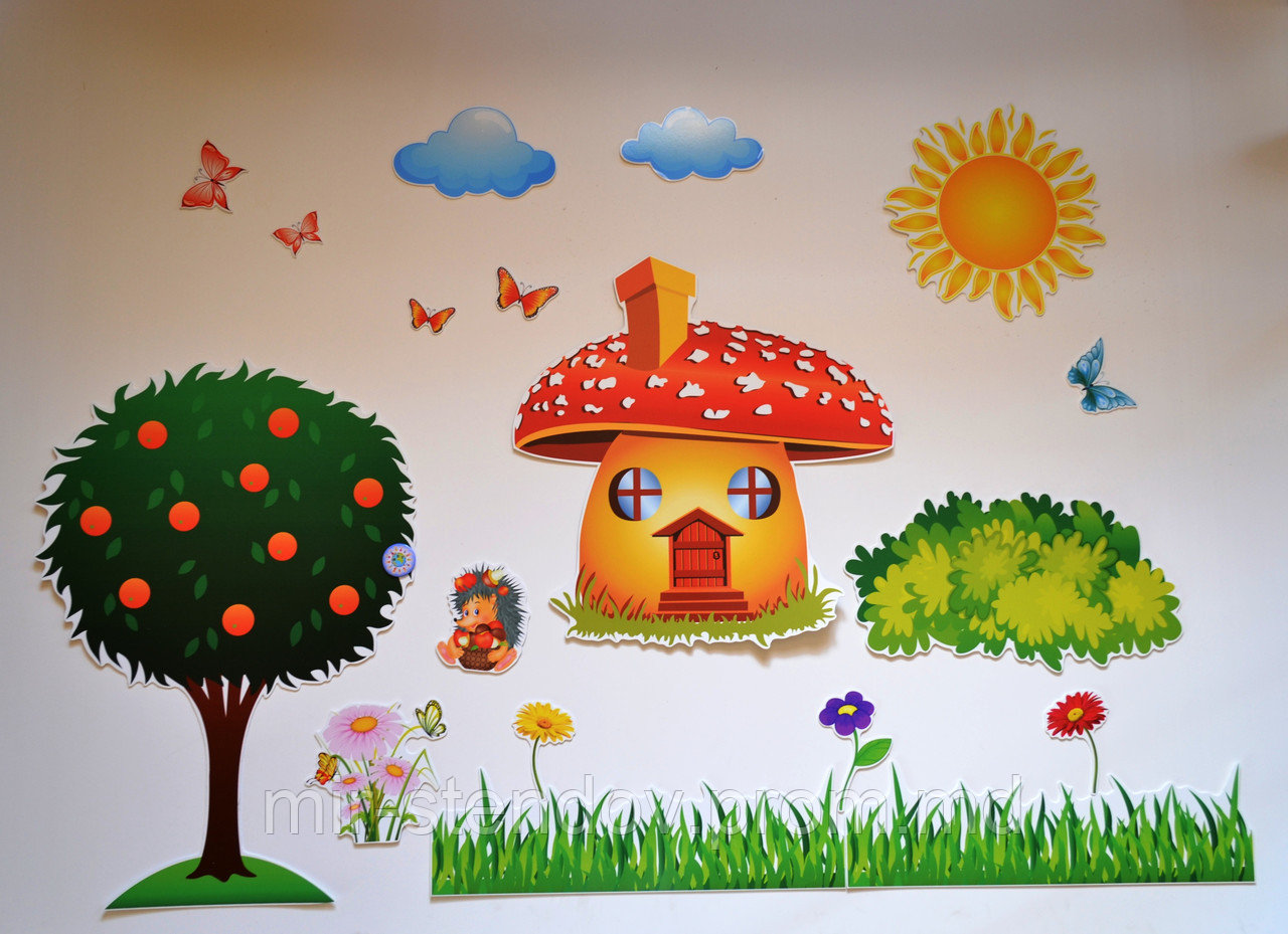 Сказочная полянка. Настенная декорация для детского сада. - фото 1 - id-p4432787