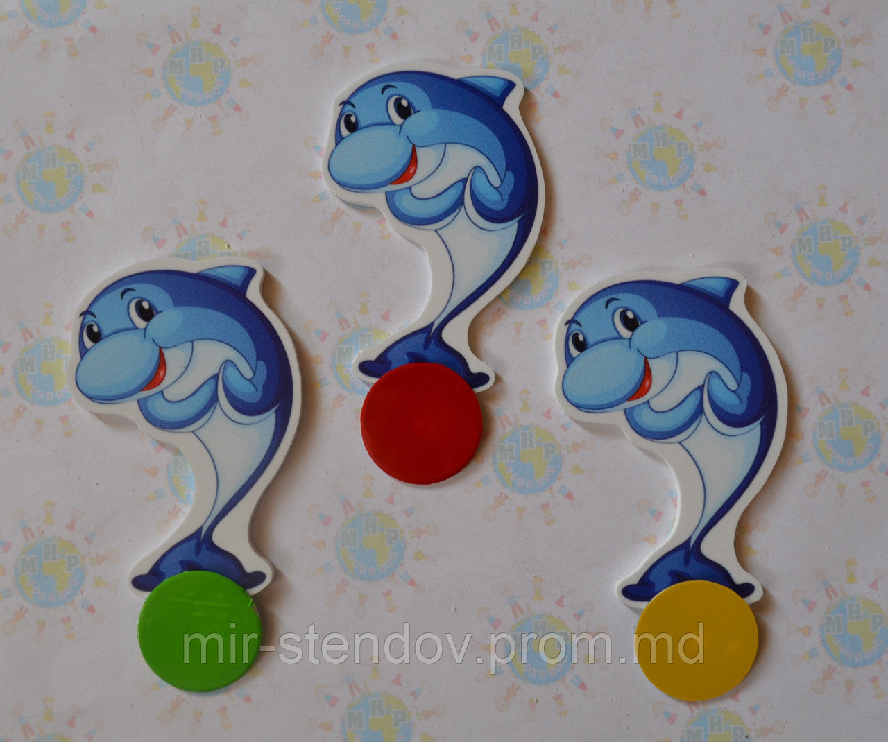 Магнитный стенд для крепления рисунка Дельфинчик, фото 1