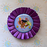 Значки для выпускников и первоклассников с розеткой Фиолетовой, фото 2