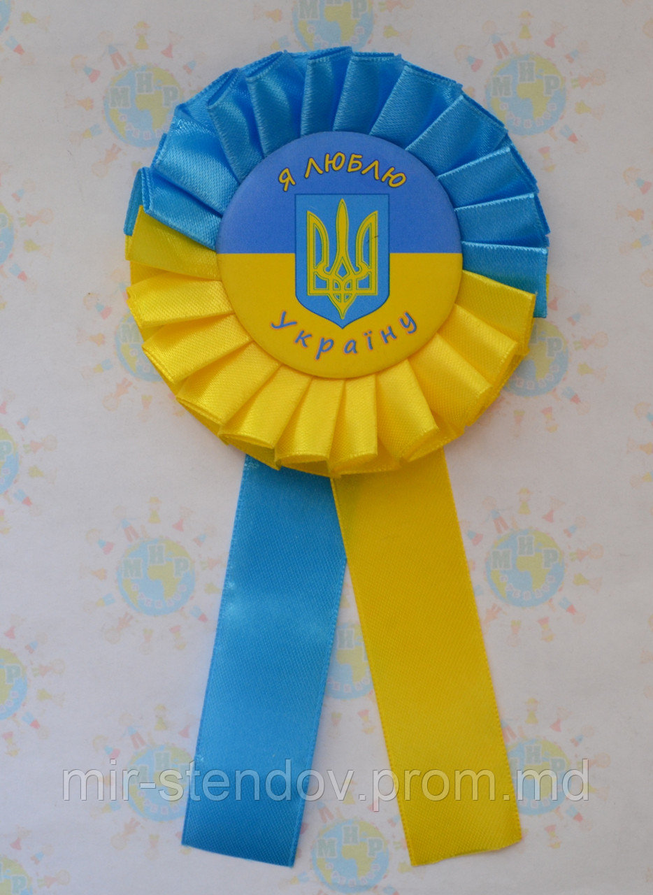 Значок Україна з розеткой символіка - фото 1 - id-p4432977