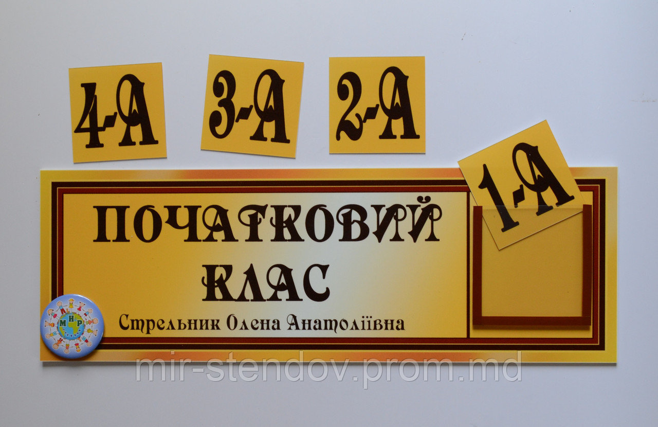 Табличка для класса начальной школы с карточками, фото 1