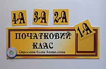 Табличка для класса начальной школы с карточками