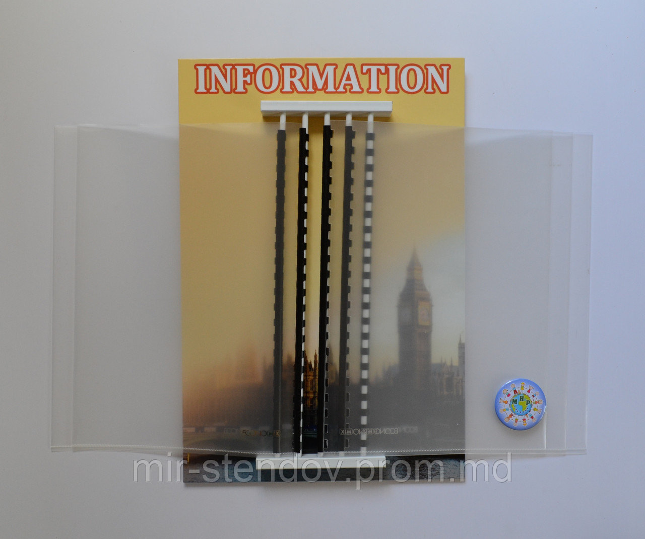 Стенд-книжка настенная Англия, бежевая, фото 1