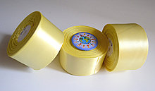 Лента атласная 50 мм Жёлтая