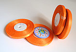 Лента атласная 5 мм Оранжевая, фото 3