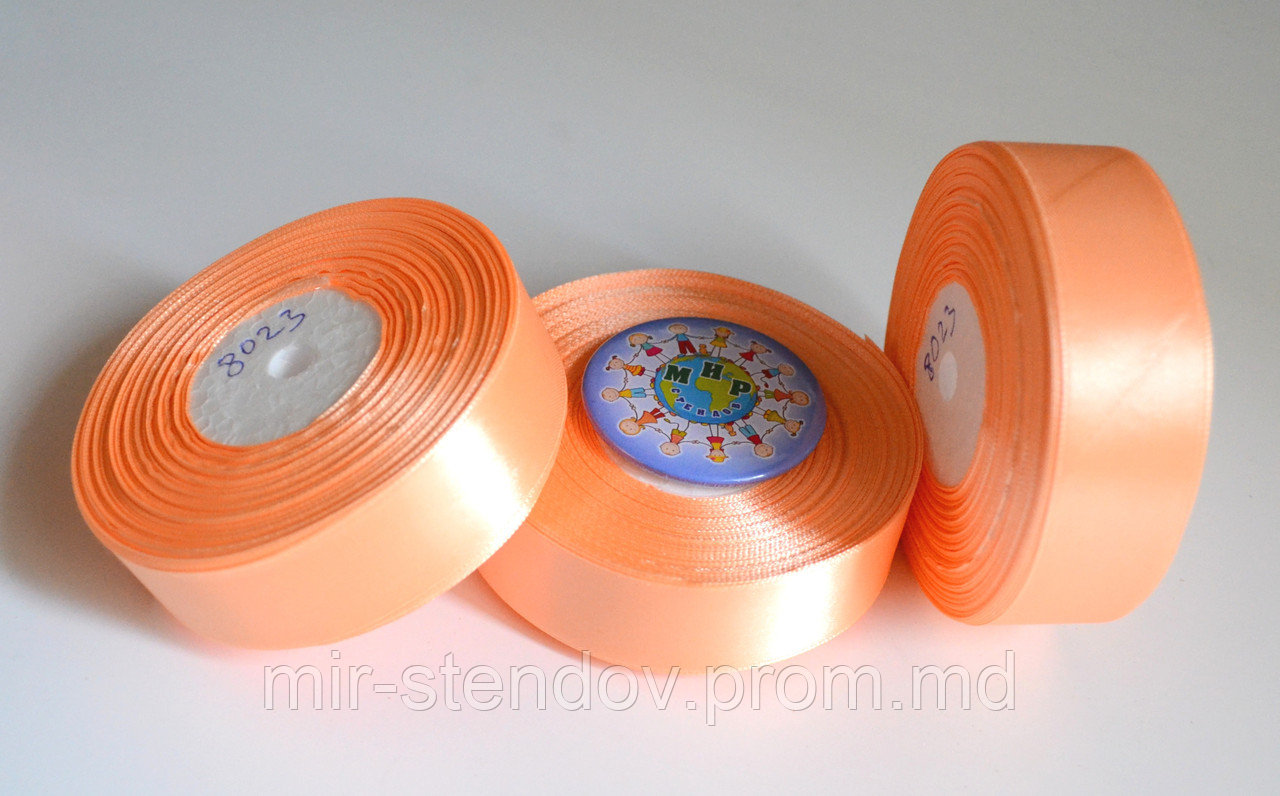 Лента атласная 25 мм Абрикосовая, фото 1