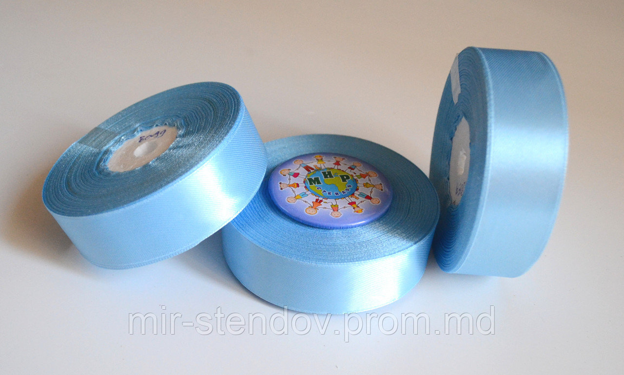 Лента атласная 25 мм Голубая, фото 1